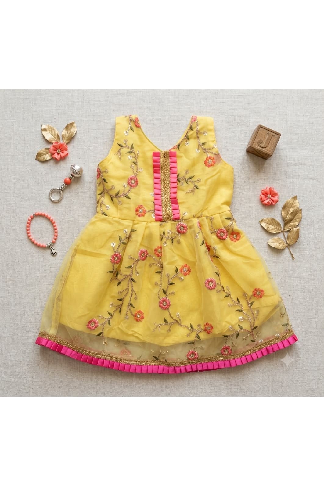 Yellow Organza Frock
