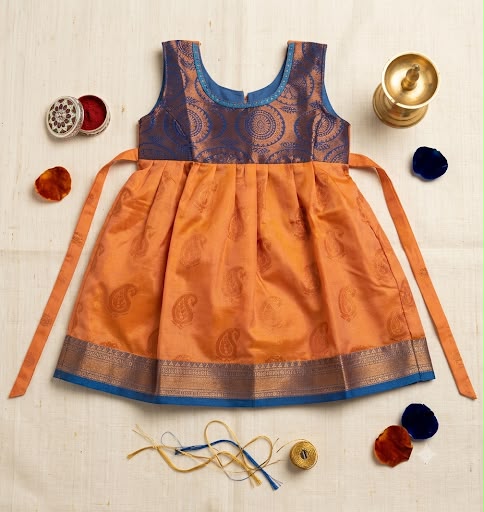 Yellow Blue Ethnic Frock