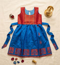 Blue & Red Ethnic Frock