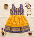 Yellow & Navy Blue Ethnic Frock