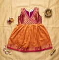 Orange Pink Ethnic Frock