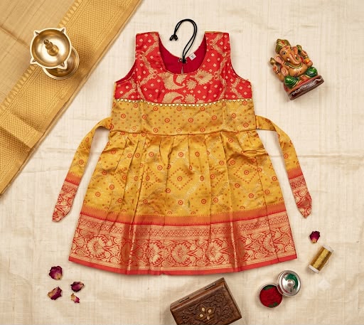 Yellow Red Ethnic Frock