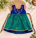 Peacock Blue Silk Frock