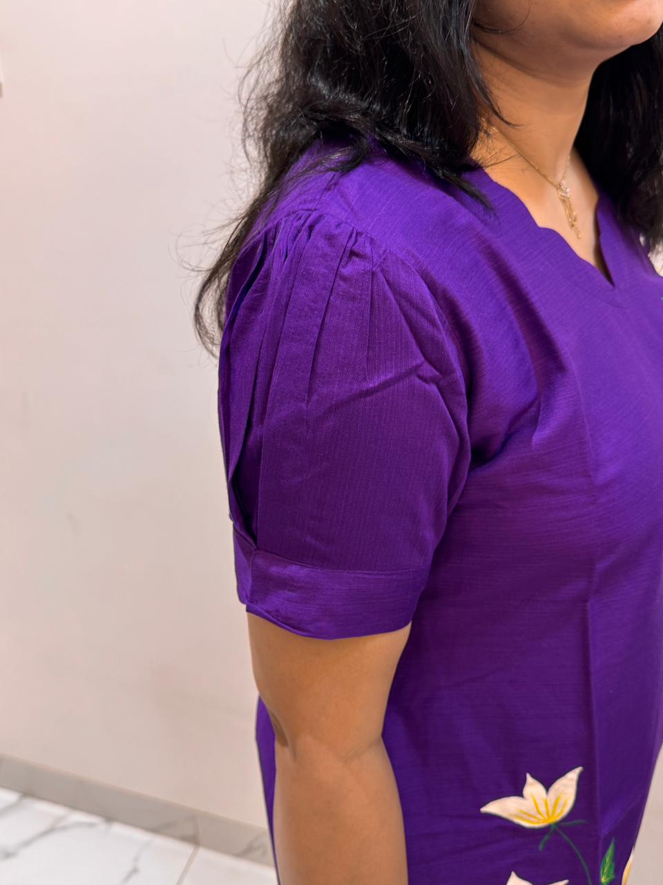 Purple Hand Painted Dress