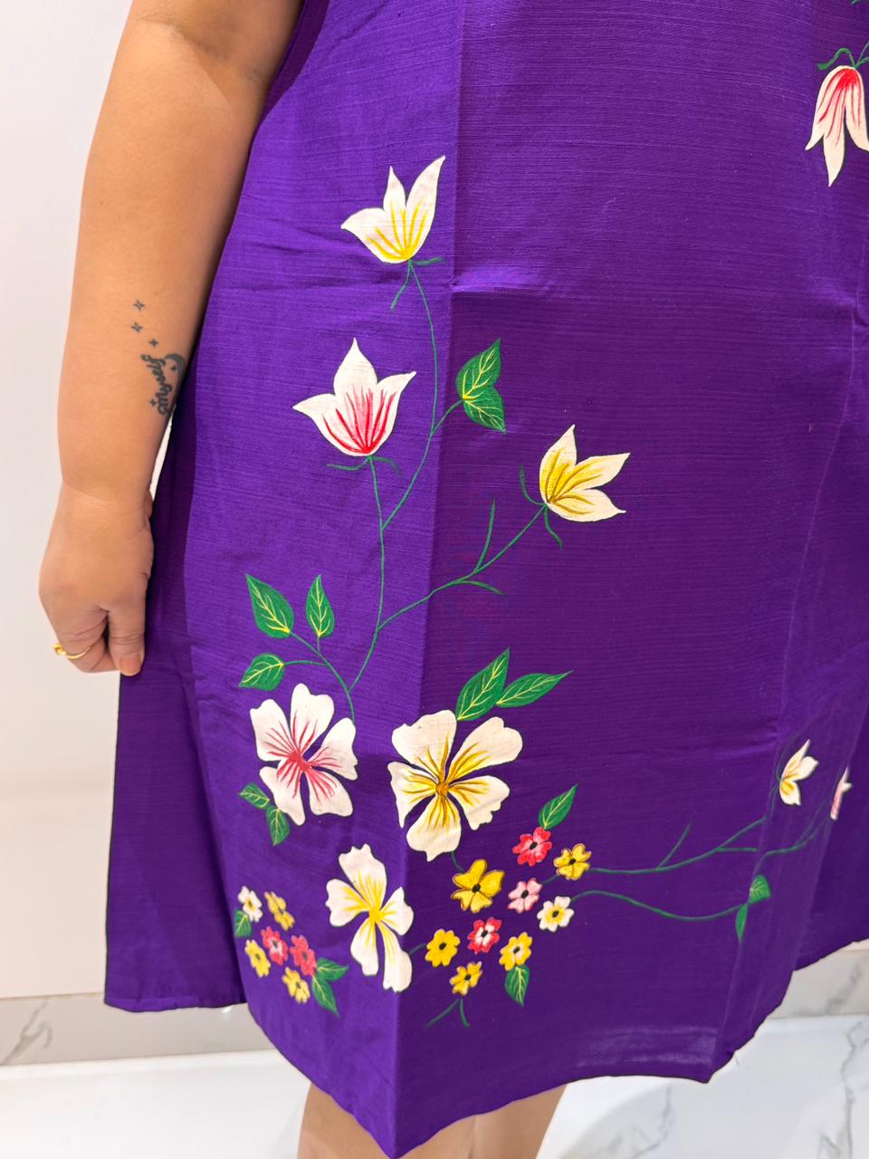 Purple Hand Painted Dress
