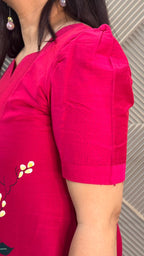 Hot Pink Hand Painted Dress