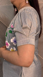 Grey Hand Painted Dress