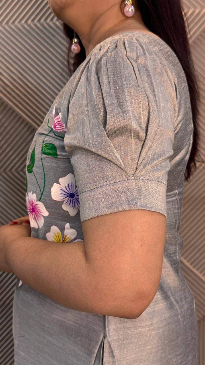 Grey Hand Painted Dress