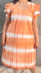Peach Shibori Dress