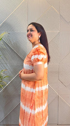 Peach Shibori Dress