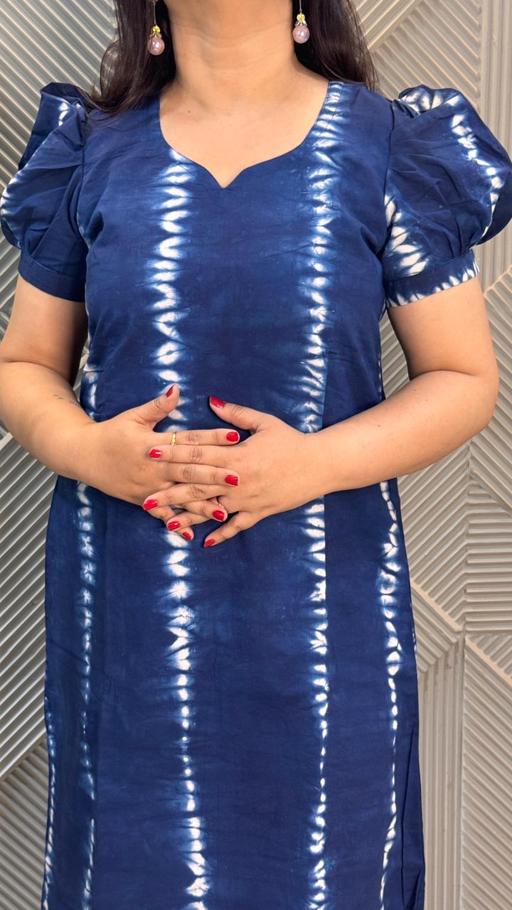 Navy Blue Shibori Dress