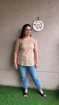 Embroidered Slub Cotton - White