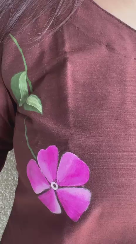 Chocolate Brown Hand Painted